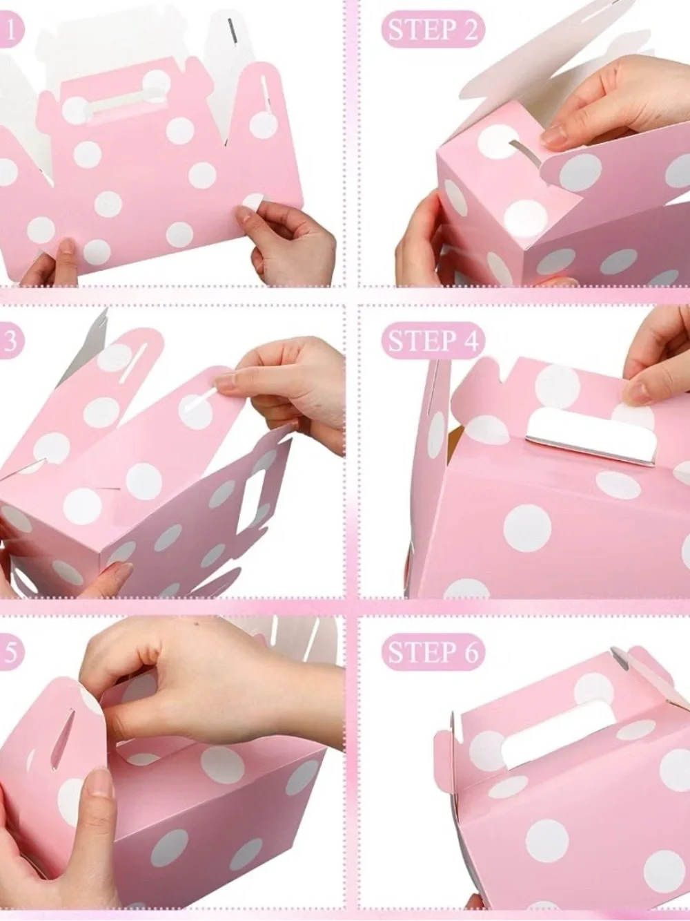 30 Pink Polka Dot Party Favor Boxes - Party Supplies